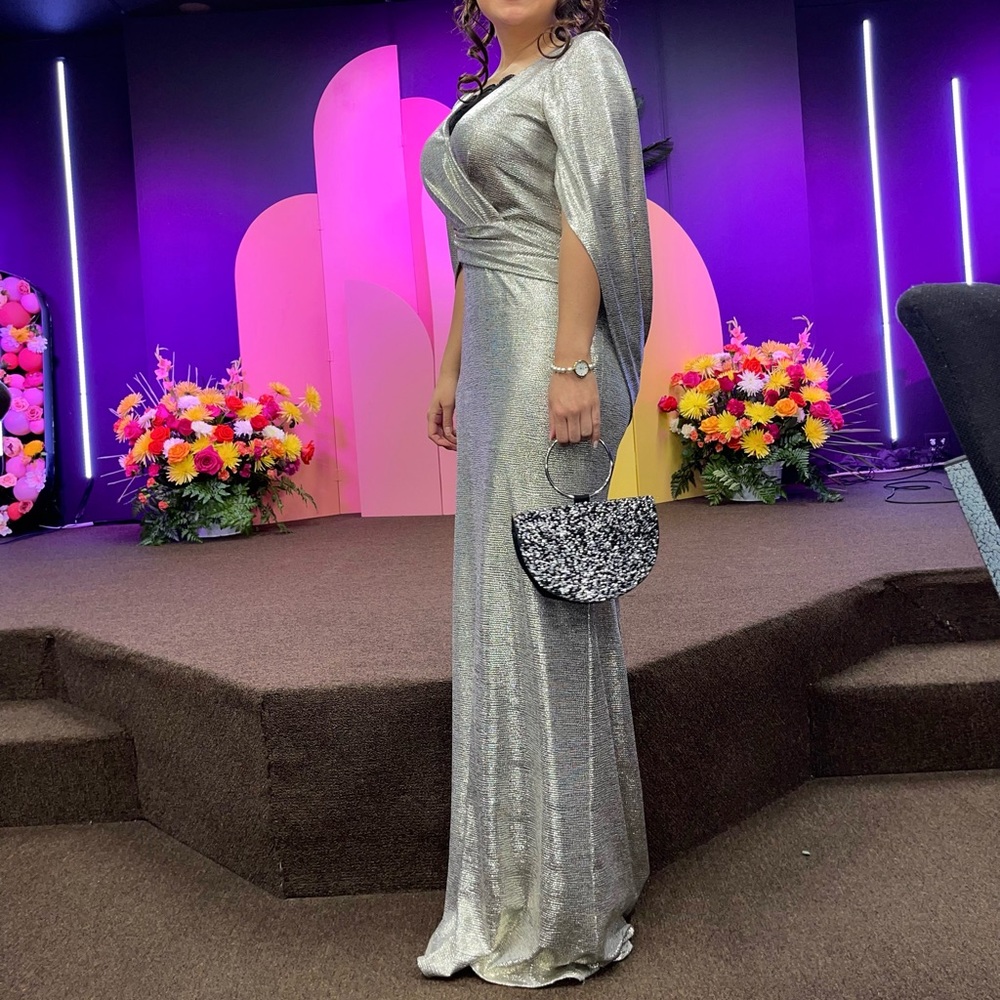 Rose Gold Metallic Formal Dress